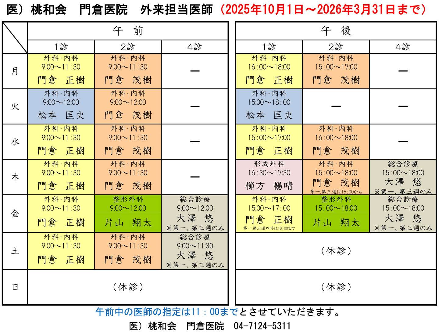 外来担当医R8.4～ 1枚目