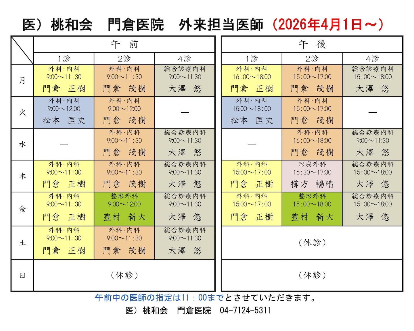 下：外来担当医r8.4 260228